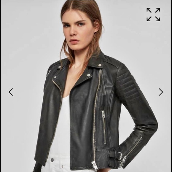 Black All Saints leather jacket - Picture 4 of 4
